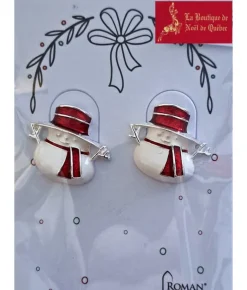 Boutique de Noël Winter Wonderland*Snowman Shaped Earrings.