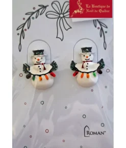 Boutique de Noël Winter Wonderland*Snowman Shaped Earrings.