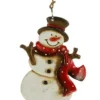 Boutique de Noël Rustic*Snowman With Scarf Ornament