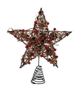 Boutique de Noël Enchanted Forest*Star Tree Top With Pine Nut
