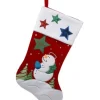 Boutique de Noël Christmas Classics*Stocking With Snowman And Stars