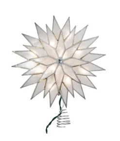 Boutique de Noël Rustic*Sunburst Capiz Lighted Star Tree Top