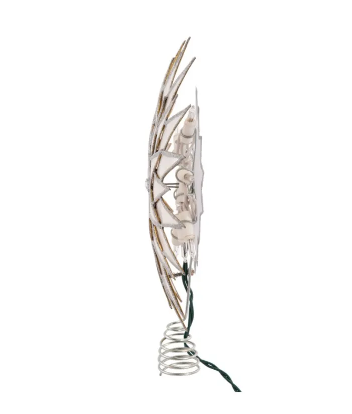 Boutique de Noël Rustic*Sunburst Capiz Lighted Star Tree Top