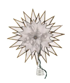 Boutique de Noël Rustic*Sunburst Capiz Lighted Star Tree Top