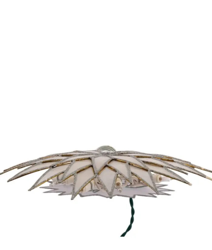 Boutique de Noël Rustic*Sunburst Capiz Lighted Star Tree Top