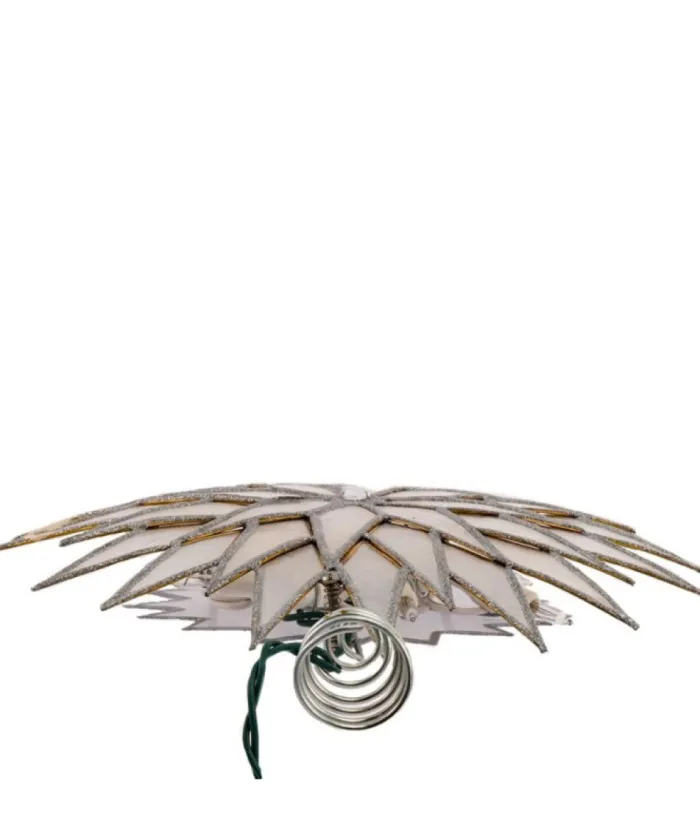 Boutique de Noël Rustic*Sunburst Capiz Lighted Star Tree Top