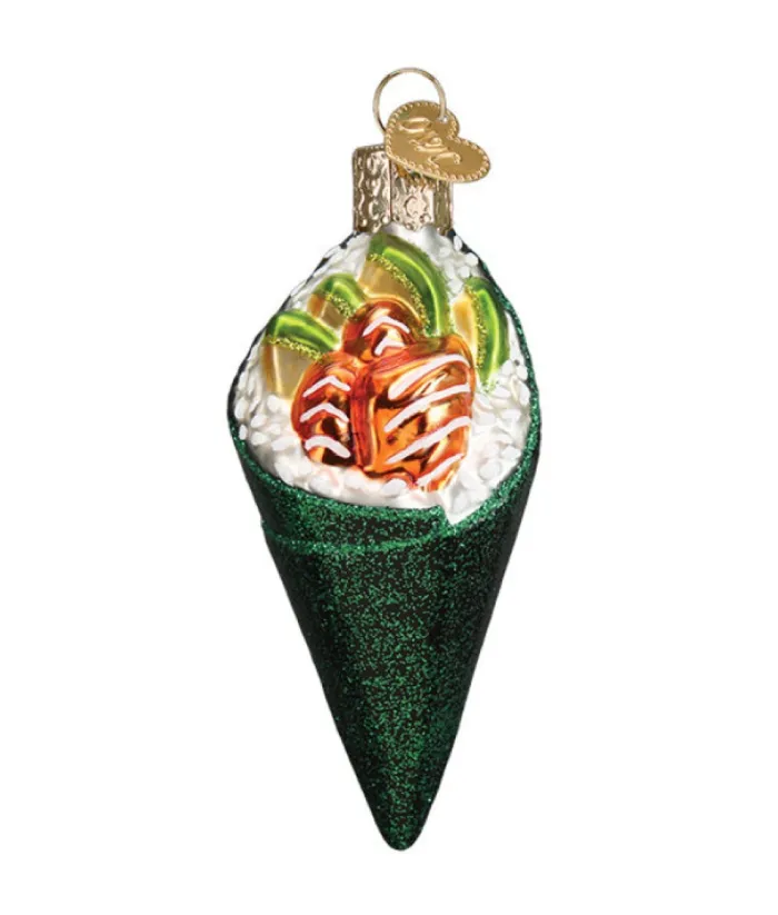 Boutique de Noël Varied Shapes*Sushi Hand Roll Glass Ornament