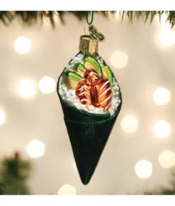 Boutique de Noël Varied Shapes*Sushi Hand Roll Glass Ornament