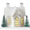 Boutique de Noël Usb & Led*Table Decor, Ornament, White Church With Led Lighting