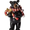 Boutique de Noël Enchanted Forest*Table Ornament, Black Bear Figurine In Ceramic.