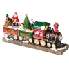 Boutique de Noël Santa'S Workshop*Table Ornament, Musical Train, With Santa And Elves. Measures 15 Inches.