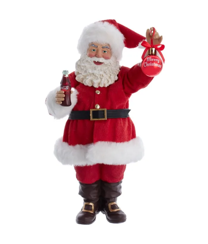 Boutique de Noël Christmas Classics*Table Ornament, Santa Claus And Coca Cola, Celebrating Christmas With A Red Ornament