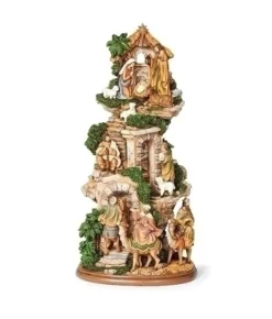 Boutique de Noël Religion & Nativities*Table Ornament, The Nativity Scene, On 3 Levels