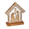 Boutique de Noël Religion & Nativities*Table Ornament, Wooden Carving, The Nativity, Measures 7"
