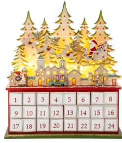 Boutique de Noël Miscellaneous*Table Piece, Elegant Decorative Advent Calendar, Led Lighting