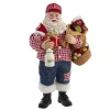 Boutique de Noël Angels & Santas*Table Piece, Farmer Santa Claus, Measures 10.5 Inches