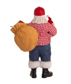 Boutique de Noël Angels & Santas*Table Piece, Farmer Santa Claus, Measures 10.5 Inches