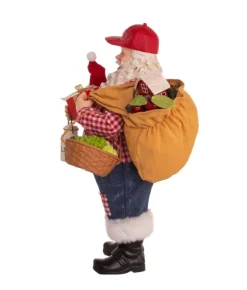 Boutique de Noël Angels & Santas*Table Piece, Farmer Santa Claus, Measures 10.5 Inches