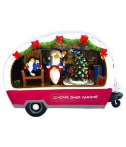 Boutique de Noël Animated And Musical Pieces*Table Piece, Gnomes In Muscial Trailer.