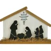 Boutique de Noël Religion & Nativities*Table Piece, Nativity Scene In Wood, With Led Illumination