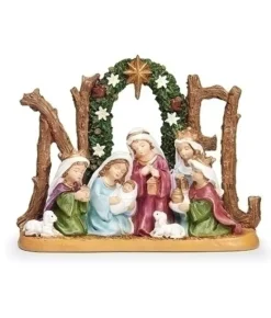 Boutique de Noël Religion & Nativities*Table Piece, One Piece Nativity Scene, Measures 7 Inches