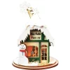 Boutique de Noël Rustic*Table Piece, Santa'S Snowflake Factory, Led Lighting