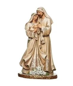 Boutique de Noël Religion & Nativities*Table Piece, The Holy Family, With Wood Grain Finish
