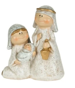Boutique de Noël Religion*Table Set, The Holy Family, Simple Figurines, Measures 3 Inches