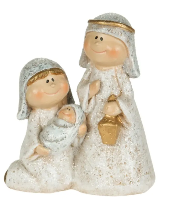 Boutique de Noël Religion*Table Set, The Holy Family, Simple Figurines, Measures 3 Inches