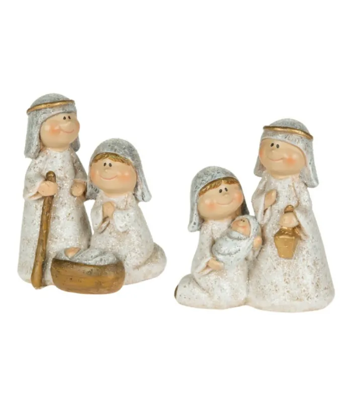 Boutique de Noël Religion*Table Set, The Holy Family, Simple Figurines, Measures 3 Inches