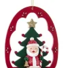 Boutique de Noël Christmas Classics*Traditional German Design Red Arch With Santa, Ornament