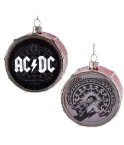 Boutique de Noël Miscellaneous*Tree Ornament, Ac/Dc'S Classic Drum, "Black Ice"