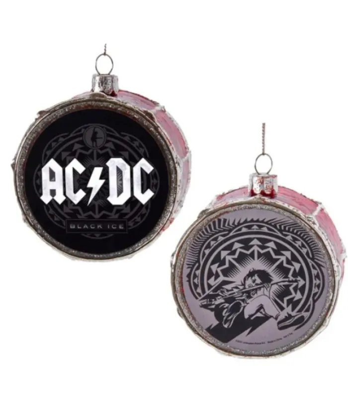 Boutique de Noël Miscellaneous*Tree Ornament, Ac/Dc'S Classic Drum, "Black Ice"