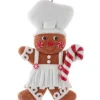 Boutique de Noël Ginger Bread & Candy Shoppe*Tree Ornament, Gingerbread Girl Cookie , Chef`S Hat