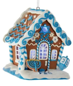 Boutique de Noël Usb & Led*Tree Ornament, Hanukkah Gingerbread House, Led Illumination