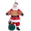 Boutique de Noël Wine Lovers*Tree Ornament, Santa With Sign "Time To Wine"