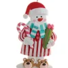 Boutique de Noël Winter Wonderland*Tree Ornament, Snowman In Candy Cane Pajamas