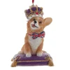Boutique de Noël Miscellaneous*Tree Ornament, The Queen'S Corgi On A Pillow.