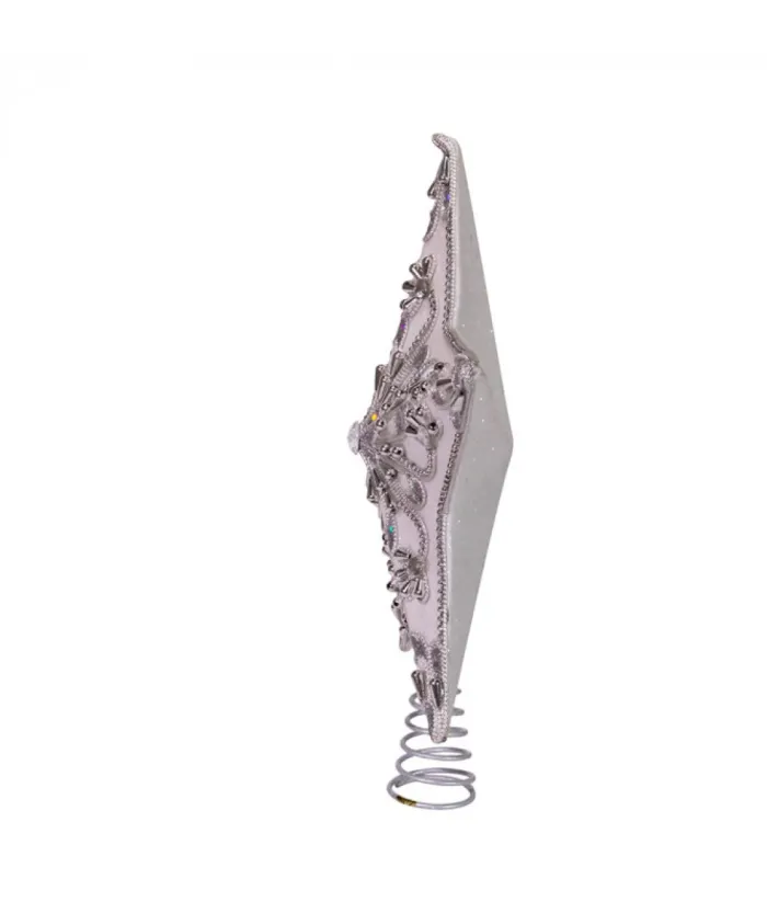 Boutique de Noël Winter Wonderland*Treetop Decoration, Silver Star