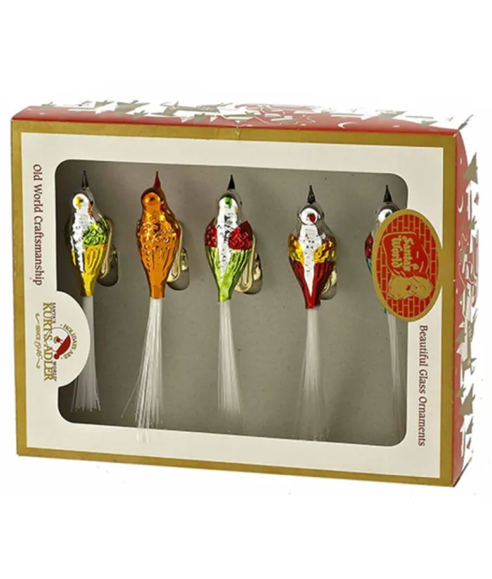 Boutique de Noël Birds & Owls*Vintage Glass Bird Clip-On Ornaments