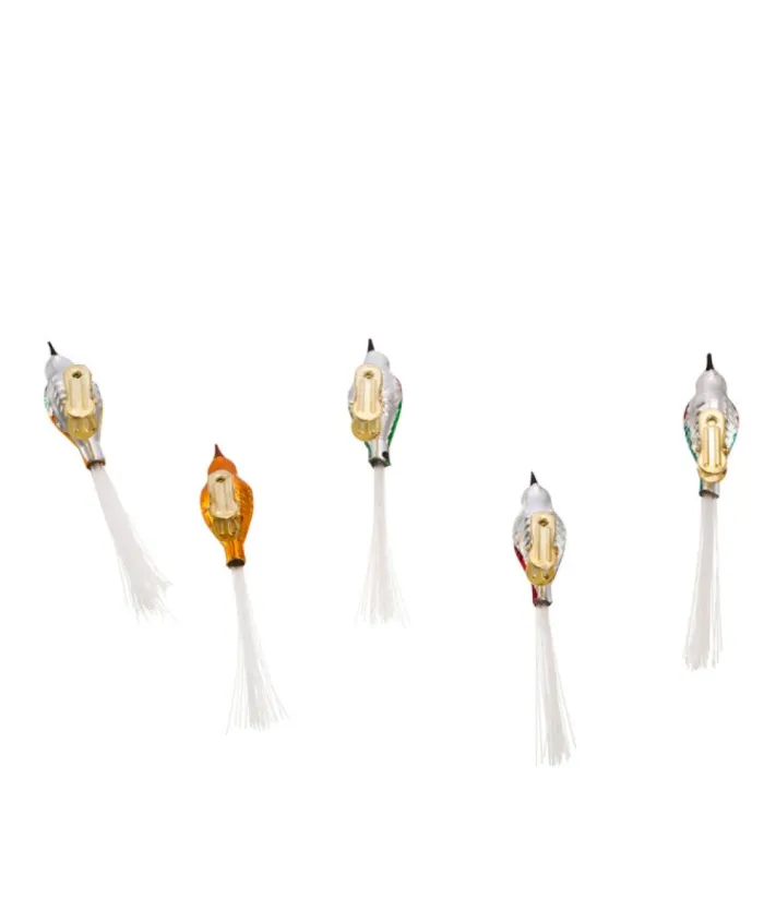 Boutique de Noël Birds & Owls*Vintage Glass Bird Clip-On Ornaments