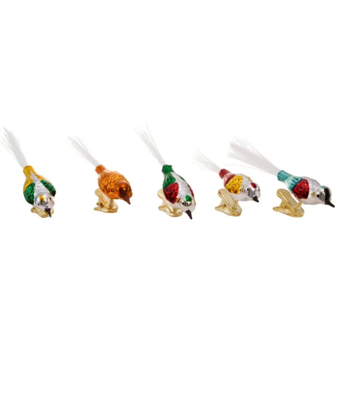 Boutique de Noël Glass Ball Boxes*Vintage Glass Bird Clip-On Ornaments