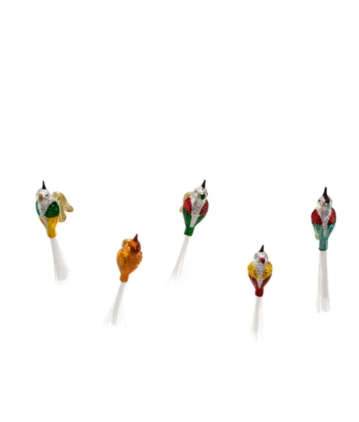 Boutique de Noël Glass Ball Boxes*Vintage Glass Bird Clip-On Ornaments