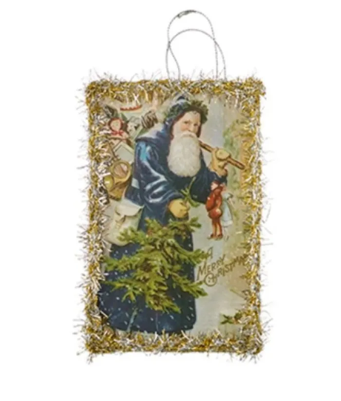 Boutique de Noël Christmas Classics*Vintage Santa Postcard Ornament