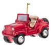 Boutique de Noël Varied Shapes*Willy`S Jeep In Red, Glass Ornament