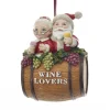 Boutique de Noël Wine Lovers*Wine Lover Mr.And Mrs Claus, Ornament.