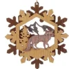 Boutique de Noël Rustic*Wooden Wreath With Fox Ornament