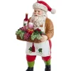 Boutique de Noël Wine Lovers*Xmas Tree Ornament, Santa With Grapes And Wine On A Tray