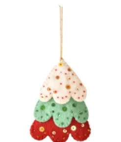 Boutique de Noël Christmas Classics*Xmas Tree Ornament, Woollen Xmas Tree With Decorations