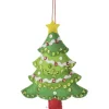 Boutique de Noël Christmas Classics*Xmas Tree Ornament, Woollen Sequined Christmas Tree, 8"